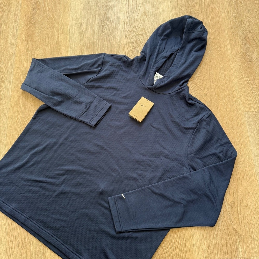 Nike Tour Lightweight Golf HM5820-410 Dri-FIT Hoodie Mens XXL Blue Performance